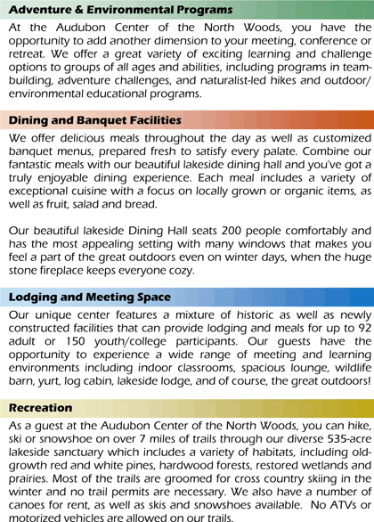 Conferences and retreats overview